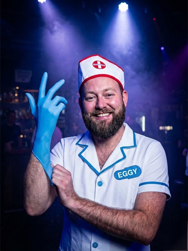 Nurse Eggy male stripper act for hen dos in Northern Ireland